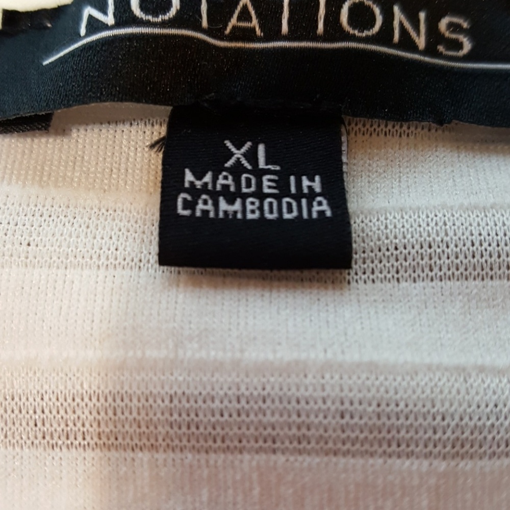 Notations Top. Gold Sequins. Sz XL. - Picture 7 of 8